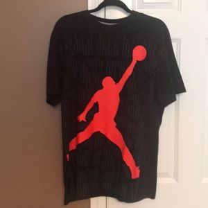 Red and black large Jordan t-shirt